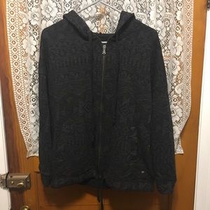 American Eagle geometric zip up hoodie sweater S